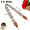 Purse Strap,1.5" Leather End Shoulder Strap Adjustable Replacement,Retro Multi-Pattern Crossbody