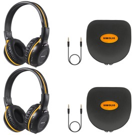 SIMOLIO Compatible with uConnect VES Dodge Grand Caravan & Chrysler Town & Country & Jeep Wireless Headphones (2 Pack) OEM IR Car Headsets 2006 2007 2011 2012 2013 2014 2015 2016 2017 2018 2019