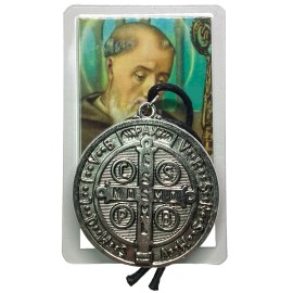 St Benedict Medal Nickel Finish 2” San Benito Medalla Protection Favors Exorsism