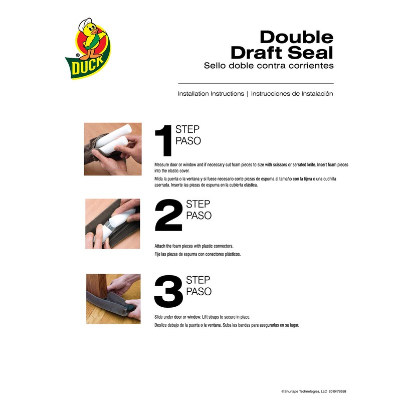 Duck Brand Double Draft Seal Set for Doors and Windows,