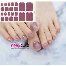ManiCURE Nail Polish Rose Neutral Bling, PediCURE  Real Nail Polish Strips