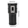 Strong Light Flashlight Digital Display Rainproof Rechargeable Flashlight for Camping
