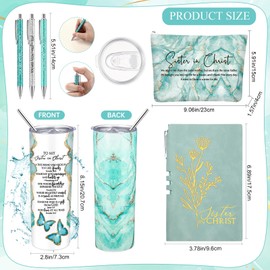 Patelai 6 Pcs Sister in Christ Gift for Women Girls Christian Gift Set Religious Bible Verse Favors for Mom Mothers Day Birthday Teacher Best Friend