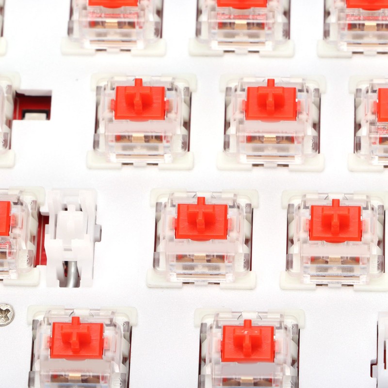 Keyboard 68 Key White Light Three Mode Black Mechanical Keyboard