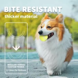 HorizonMart - Pack of 6 Dog Tennis Balls - Non-Toxic, Chew-Resistant Balls for Dogs | Durable Fetch Toys for Small, Medium, and Large Dogs!