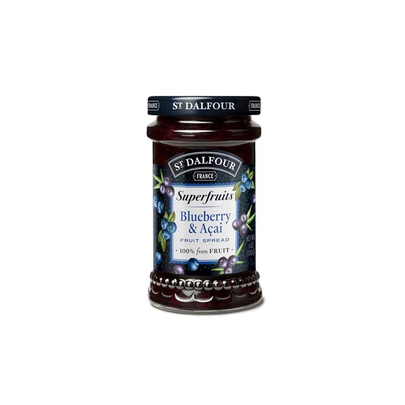 San D'Alfot Fruit Spread, Blueberry & Acai, 6.0 oz (170