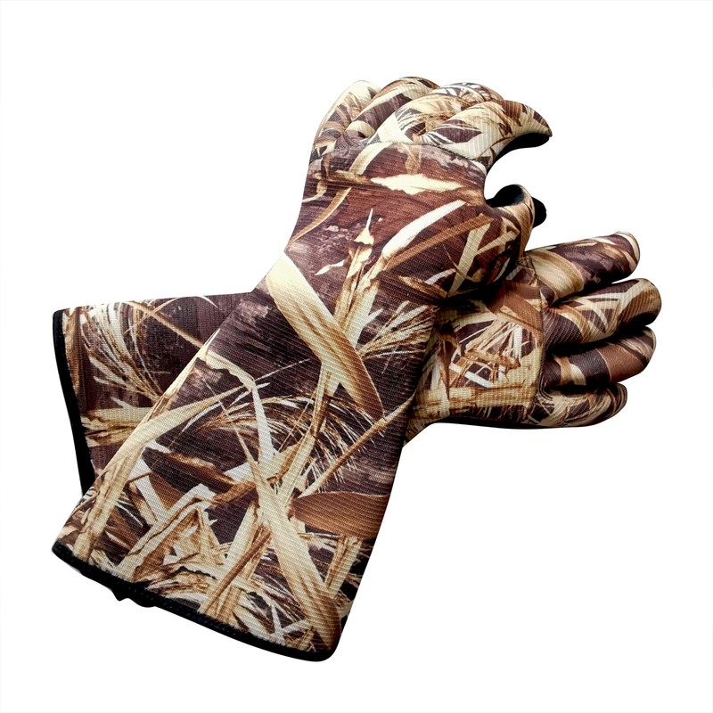 AUSCAMOTEK Waterproof Neoprene Duck Decoy Gloves - Insulated Blind Gauntlet