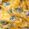 AssoetedFun Yellow Scarfs for Women Lightweight Blue Flowers Floral Print