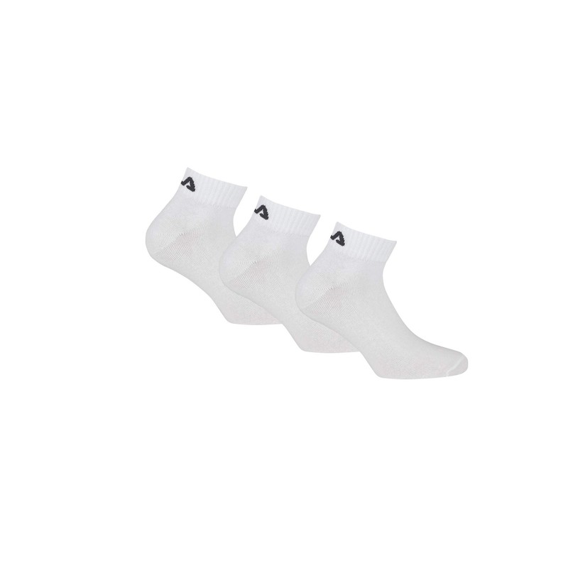 Fila F9300, Unisex Adult Socks, White, 43/46, (3 Pairs)