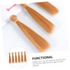 Beavorty 6pcs Doll Hair Extensions High Temperature Silk Straight Wigs