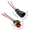 2 Pin Connector Waterproof Connector, Andy's Orchids 10 Set 12V