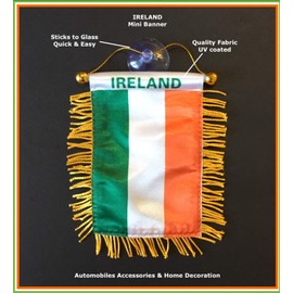 Irish flag Ireland Flags for Car Home Banner Automobiles small window cars sticker indoor outdoor decal hanging wall flag I