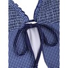 ZAFUL Tankini Swimsuits for Women Smocked Ruffle Tie Front Bowknot