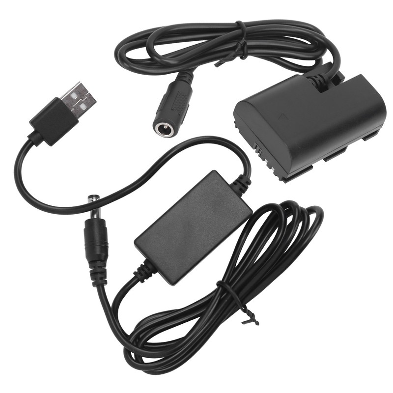 LPE6 Dummy Battery DC Coupler Power Adapter with USB Drive