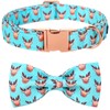 Lionet Paws Christmas Dog Collar with Bowtie, Dog Bowtie Collar