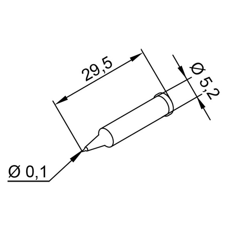 ersa 0102PDLF01 0102 Permanent Pencil tip Straight 0.1 mm Diameter
