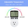Digital Temperature Controller, LCD Screen Heating Cooling Thermostat Socket for