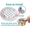 4-1/4" Snap-in Shower Drain Cover 304 Stainless Steel Round Replacement