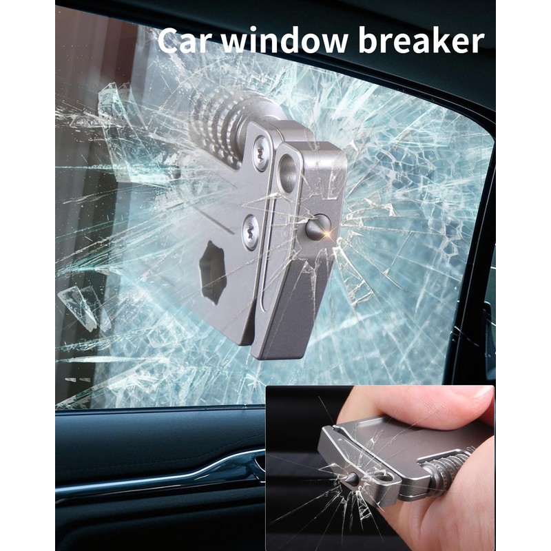 Titanium EDC Tool with Small Adjustable Spanner Wrench, Pocket Screwdriver,