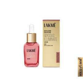 LAKMÉ Glycolic Illuminate Serum with 1% Glycolic Acid Reduces Dullness & Improves Texture, 30 ml