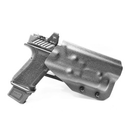 DSCHolsters Model 4 - Glock 34, 17, 19 - TLR1 / Competition / OWB Carry Holster - Left, Blade Tech Duty Drop