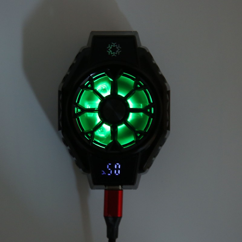 Cell Phone Cooler Semiconductor Digital Display Wireless Charging Back Clip