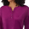 Nautica Women's 2 Piece Fleece Pajama Sleepwear Set, Purple Plaid,