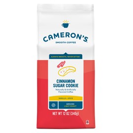 Cameron's Coffee Roasted Ground Coffee Bag, Flavored, Cinnamon Sugar Cookie, 12 Ounce