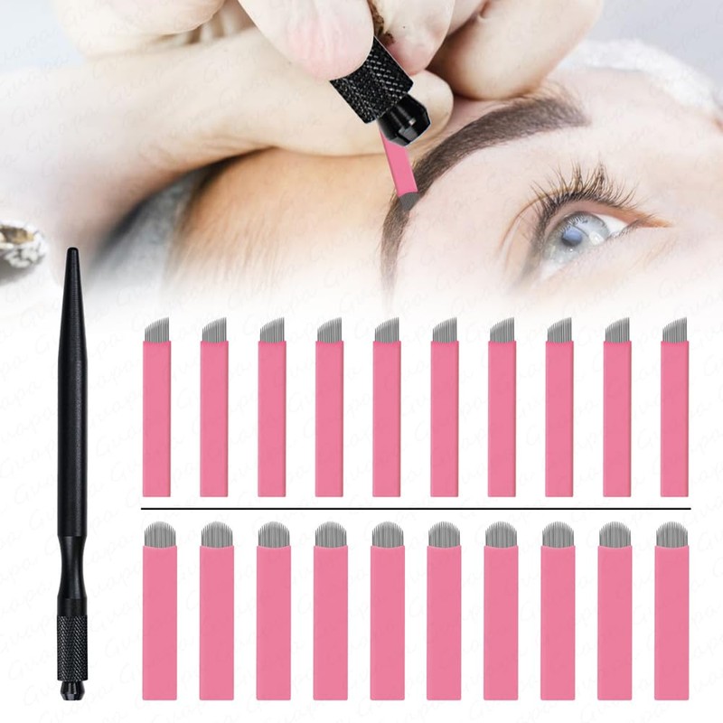 Microblading Handles Manual Microblading Pen with Nano 0.15mm Blade Microblade