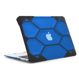 IBENZER Compatible with MacBook Air 13 Inch Case A1466 A1369, Heavy Duty Protective Hard Shell Case Cover for Apple Mac Air 13 Old Version 2017 2016 2015 2014 2013 2012 2011 2010, Blue, HA13CYBL