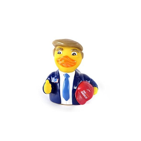 CelebriDucks The Donald Floating Rubber Ducks - Collectible Bath Toys Gift for Kids & Adults of All Ages - Fun, Safe, Sealed Baby Toddler Water Table, Pool, & Bathtub Toys - Made in USA