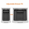 Expandable Silverware Drawer Organizer for Cutlery - Adjustable Plastic Utensil