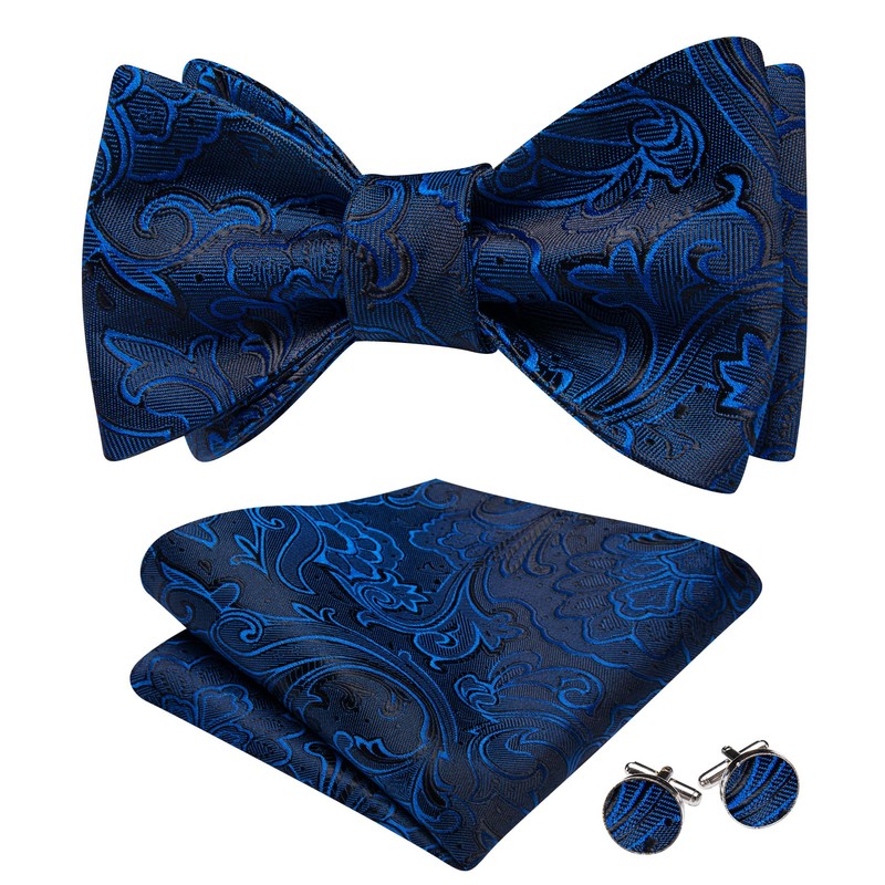 YOHOWA Bow Ties for Men Paisley Self Tie Bowtie Pocket