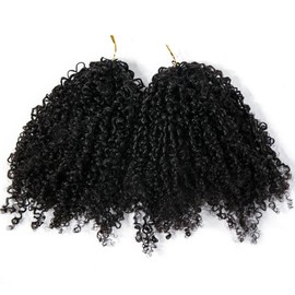 Crochet Human Hair Kinky Curly Pre-Separated Invisble Micro Loop Hair Extensions Seamless and Knotless Feather Crochet Human Hair For Twist Boho Braiding 20inch 120g