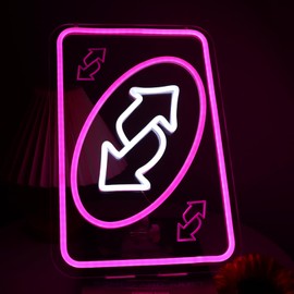 Pinlangdou Uino Neon Sign Dimmable LED Neon Lights for Bedroom Wall Decor Game Room Decor U No Decor Card Game for Boys Man Cave, Gifts for UI No Fans