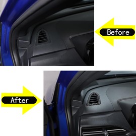 Daeiclru Real Carbon Fiber Car Dashboard Air Vent Outlet Frame Compatible with Subaru WRX 2021-2023, Dashboard Side Air Conditioning Outlet Frame Interior Accessories, 2PCS (Black)