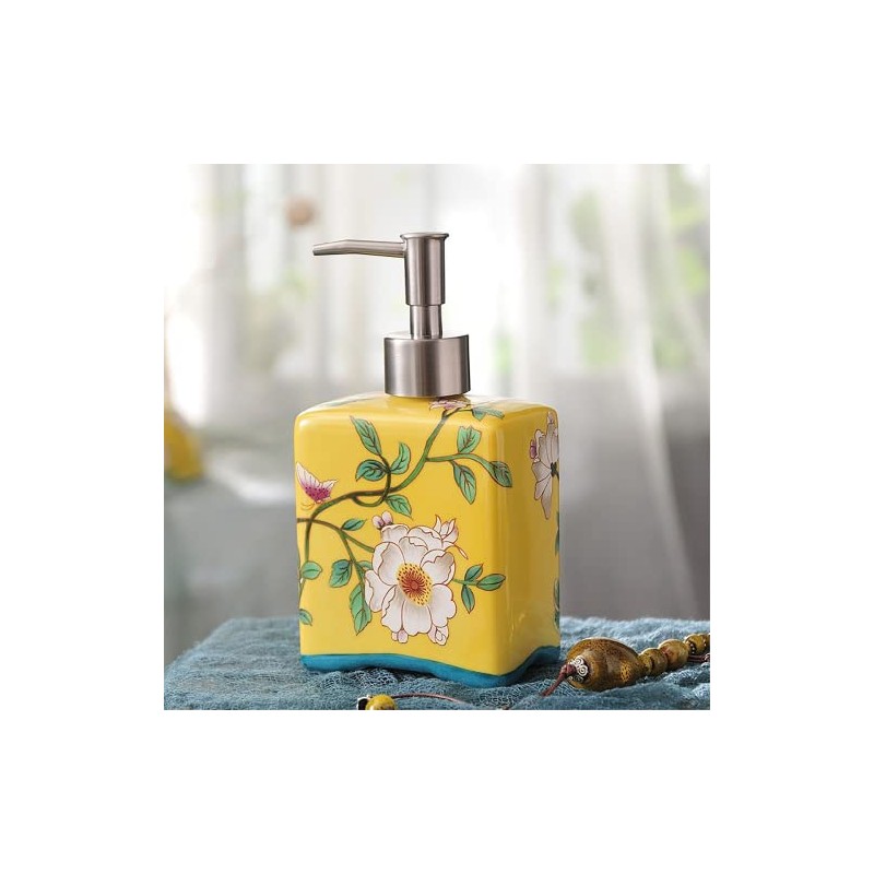 Bicuzat Ceramic Soap Dispenser, Lotion Bottle, Soap Bottle with Removable