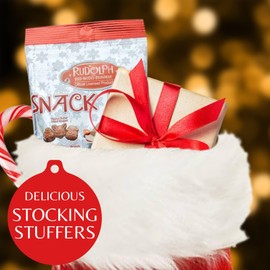 Sweetzo Holiday Rudolph Snack Mix, On-the-Go Sweet and Savory Treats, Stocking Stuffer, Christmas Bowl Filler and More - 3 Ounces (Pack of 3)