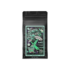 Bones Coffee Mint Invaders Ground Coffee Beans, 12 oz, Flavored Coffee Gifts, Flavored Coffee Ground & Beans (Whole Bean)