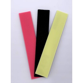 Cushion File Sponge Night (Uses KOVAX File) 0.2 inch (5 mm) Thick, Coarse 3 Types Set, #240, #320, #400, 2 Each