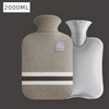 Knit cover thermal water bag Large capacity 2000ml sky blue