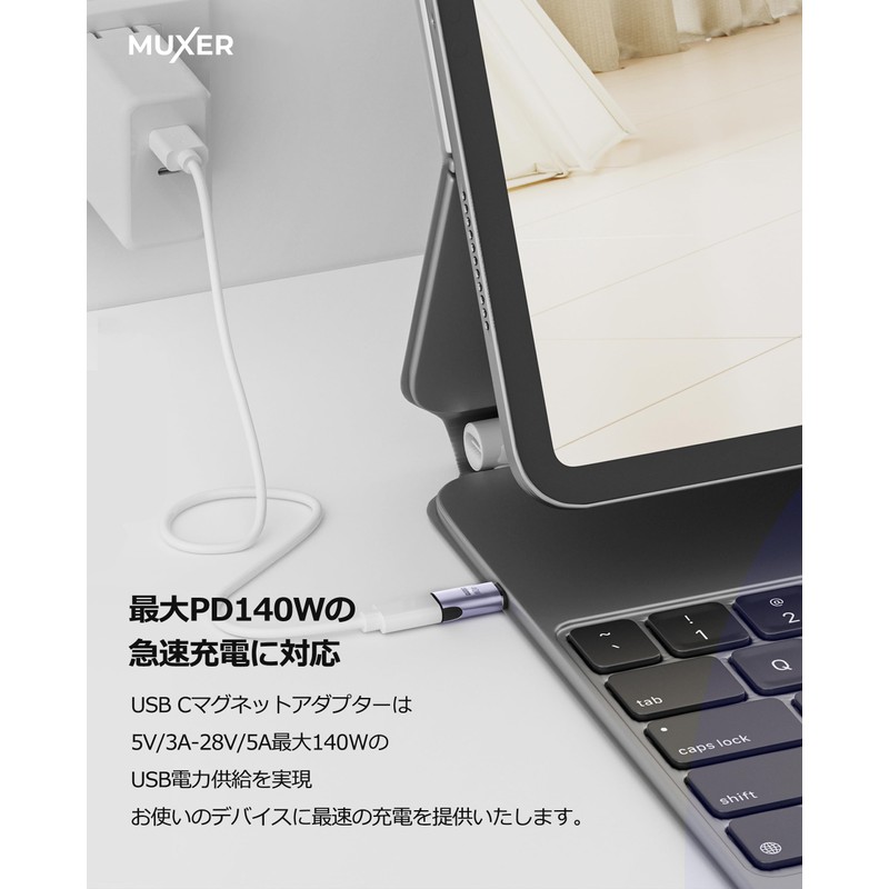 MUXER Magnetic USB C Converter Adapter I-Shape [USB 3.1 40Gbps