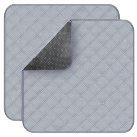Waterproof Chair Pads for Incontinence 2Pcs Resuable Washable Seat Protector Pads for Incontinence for Senior Toddlers 22"X21" Gray