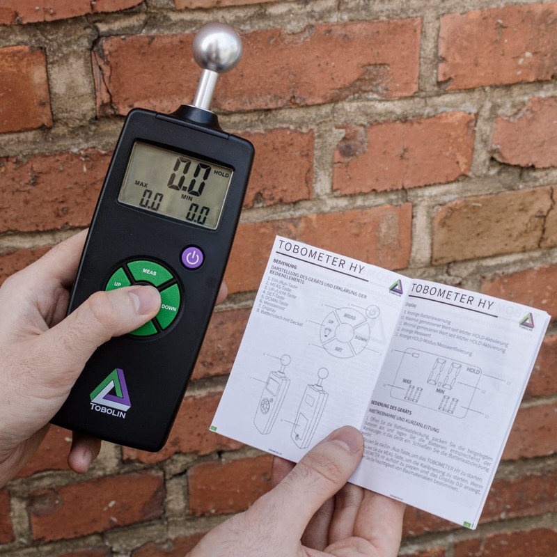 TOBOLIN TOBOMETER HY Moisture Meter with LCD Display for Masonry
