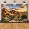 Leowefowa Vinyl 7x5ft Desert Photo Background Backdrop Weathered Rock Cactus