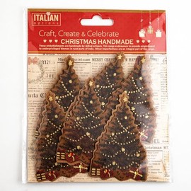 Italian Options Vintage Christmas Tree's Traditional Craft Decorations (6 pcs)