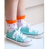 Jefferies Socks Calcetines para niñas con diseño de rayas arcoíris