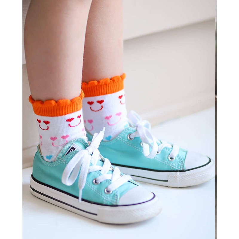 Jefferies Socks Calcetines para niñas con diseño de rayas arcoíris