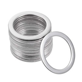 sourcing map Flat Washer for Screws Bolts 14 mm x 20 mm x 0.8 mm 304 Stainless Steel Pack of 20