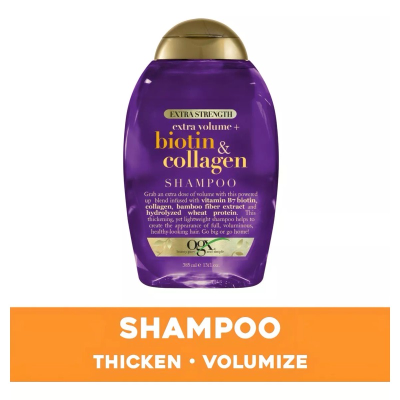 Ogx Shampoo Volumen Y Fuerza De Biotina Y Colageno 385ml